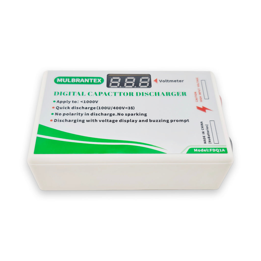 Digital Capacitor Discharge Tool with Voltmeter Display, max Display 999, 10-1000V Fast Discharge, Professional Protection Voltage Discharge Tool for DC/AC Testing, with Test Probe