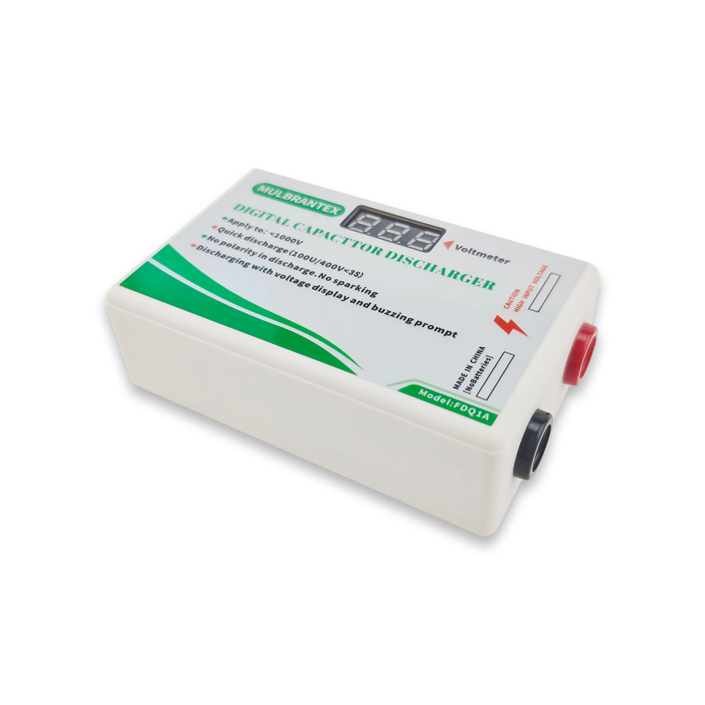 Digital Capacitor Discharge Tool with Voltmeter Display, max Display 999, 10-1000V Fast Discharge, Professional Protection Voltage Discharge Tool for DC/AC Testing, with Test Probe