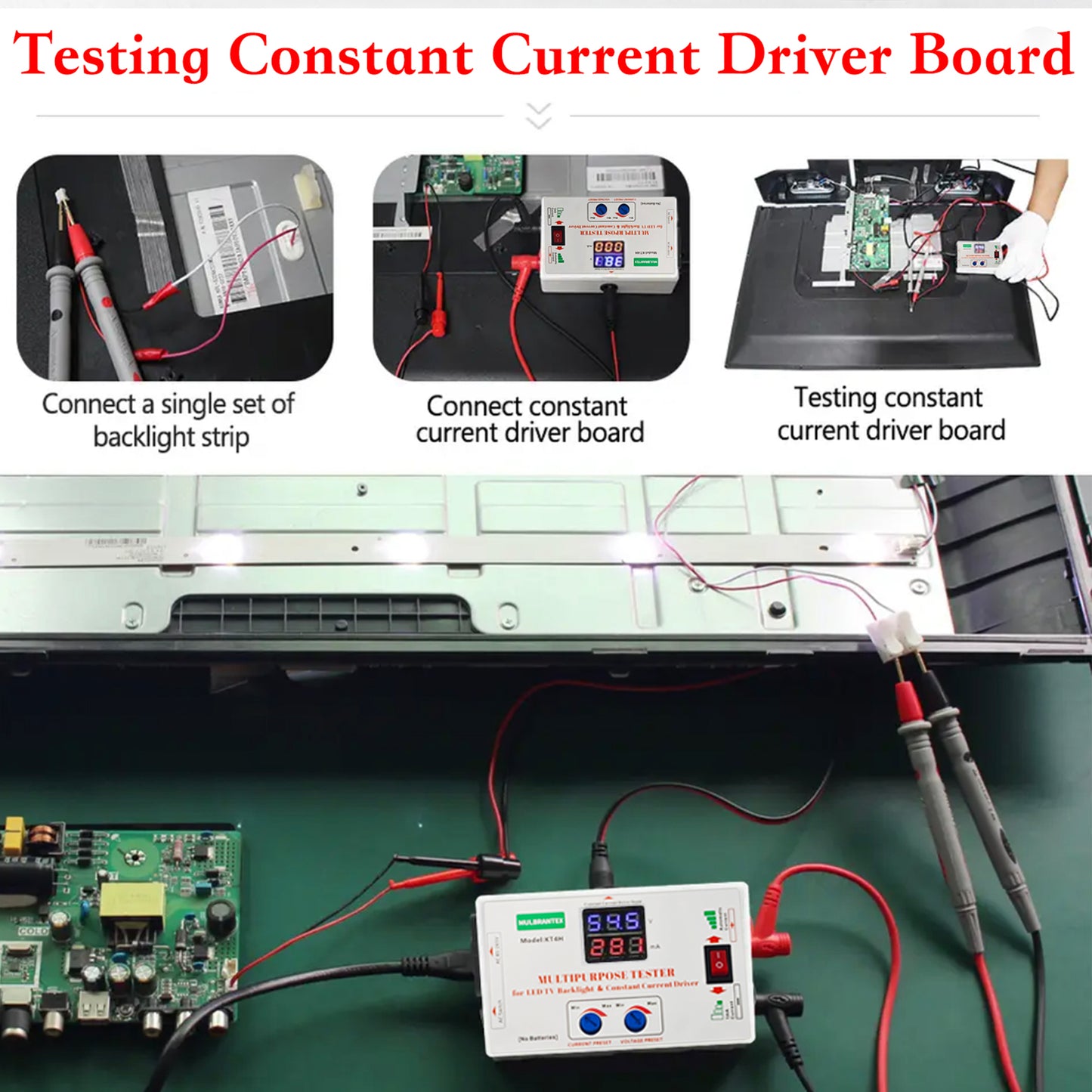TV LED Backlight Strip & Constant Current Driver Tester - No Screen Disassembly Required- for All LED Lights Repair - 0-330V Withstand Voltage Tester, Multipurpose Tester for DIY Home Maintenance