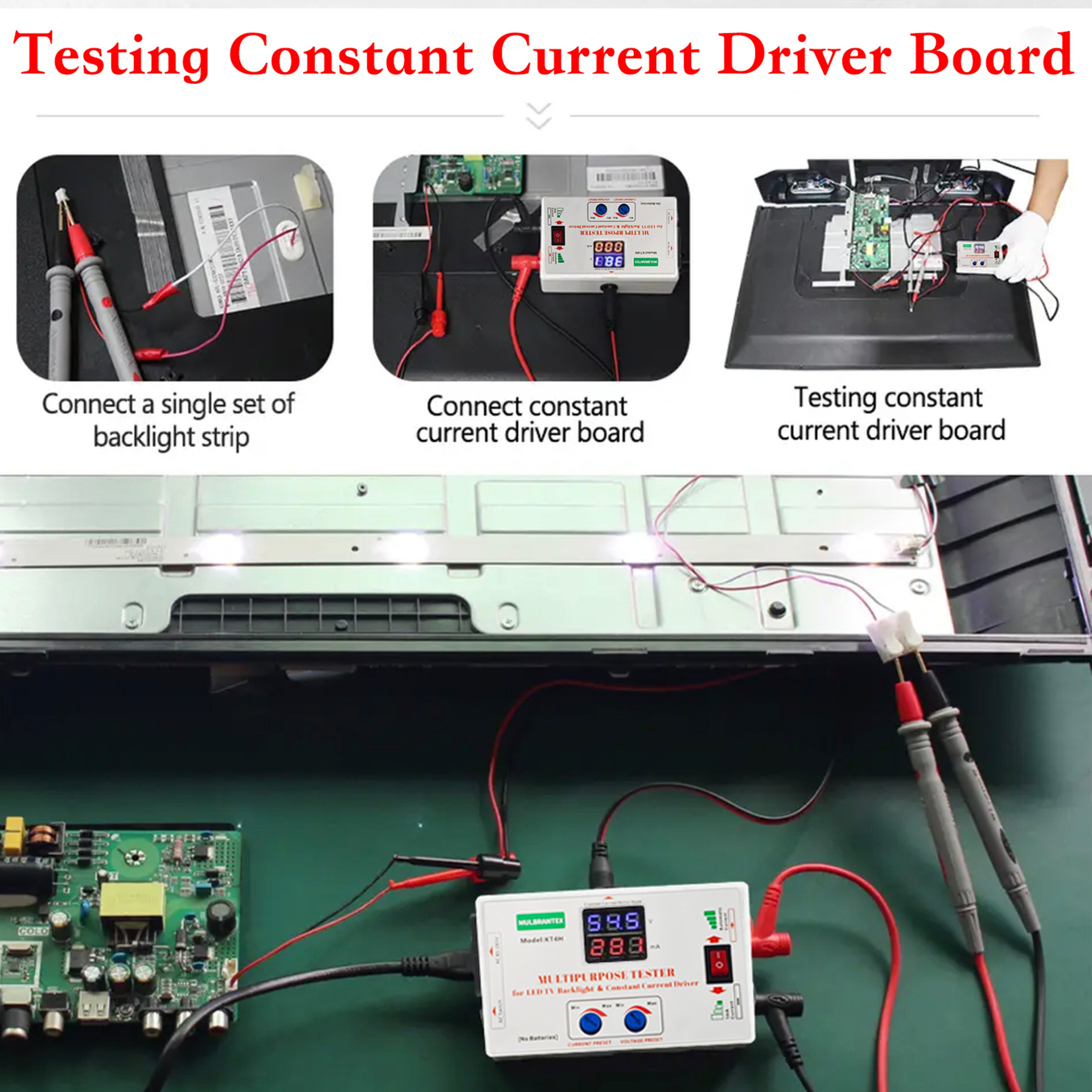 TV LED Backlight Strip & Constant Current Driver Tester - No Screen Disassembly Required- for All LED Lights Repair - 0-330V Withstand Voltage Tester, Multipurpose Tester for DIY Home Maintenance