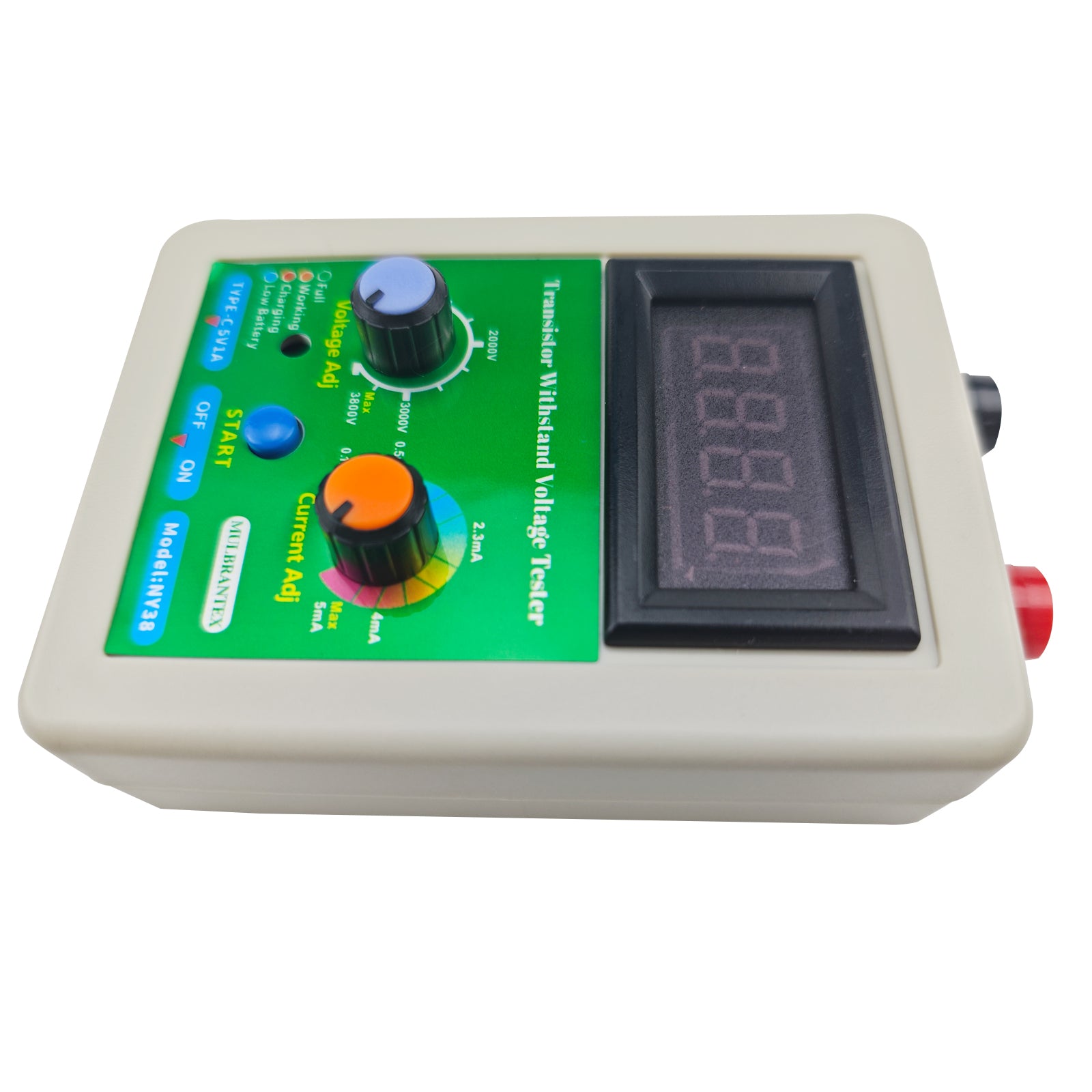 0-3800V Withstand Voltage Tester for IGBT, Diode, MOSFET, SMD LED, MOV & Electrolytic Capacitors, Electronic Components Tester for DIY Home Maintenances