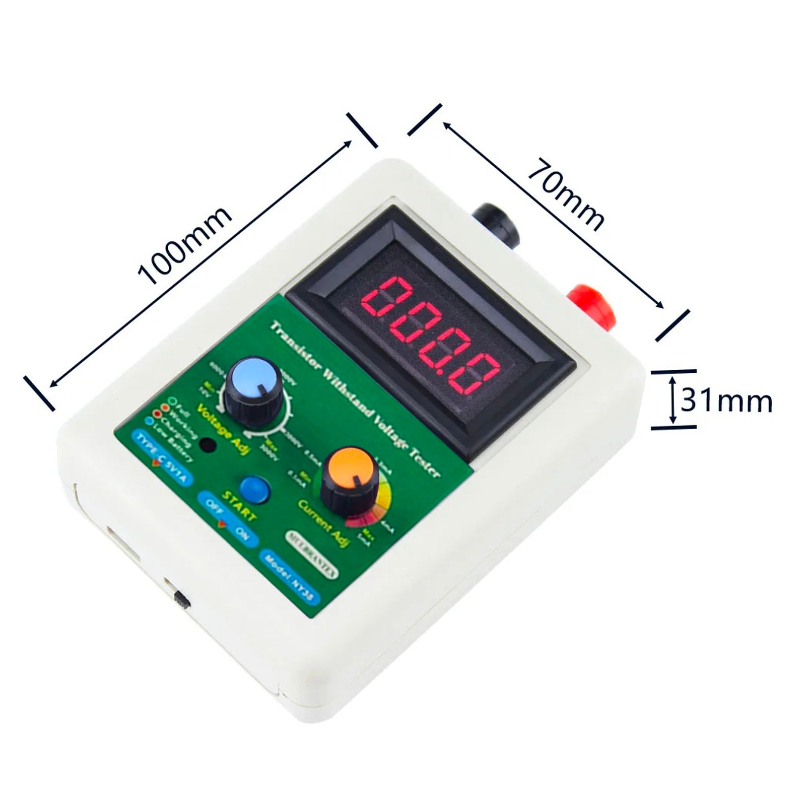 0-3800V Withstand Voltage Tester for IGBT, Diode, MOSFET, SMD LED, MOV & Electrolytic Capacitors, Electronic Components Tester for DIY Home Maintenances