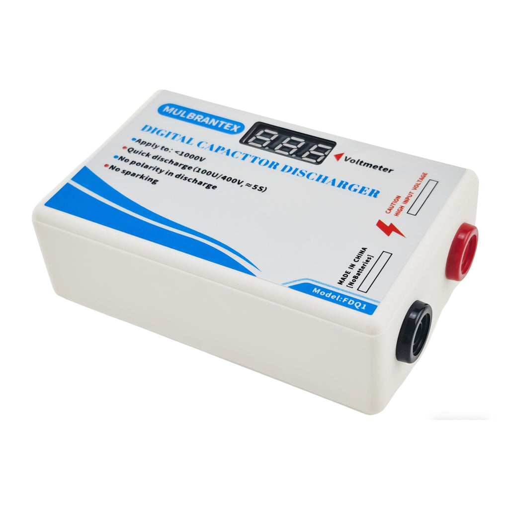 Digital Capacitor Discharge Tool with Voltmeter Display, max Display 999, Voltage Discharge Tool for DC/AC Testing, with Test Probe